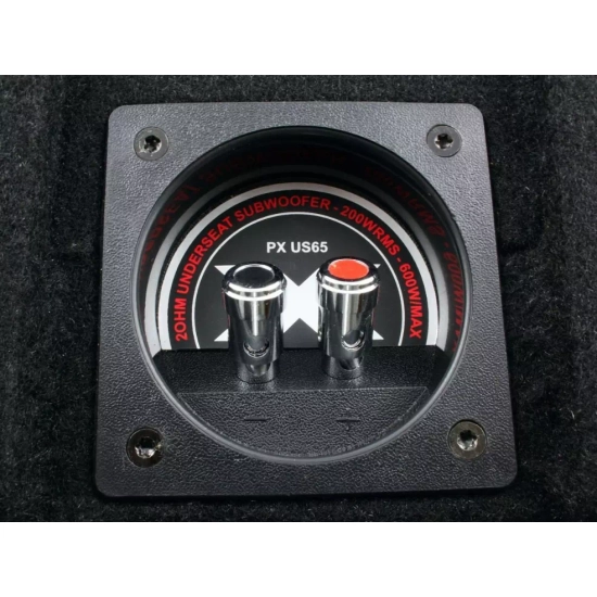 Excursion PX-US65 2 pasywne subwoofery pod siedzenia samochodowe z głośnikami 165mm - 200/600W, 2ohm, obudowy bass-reflex z MDF dla prawej i lewej str